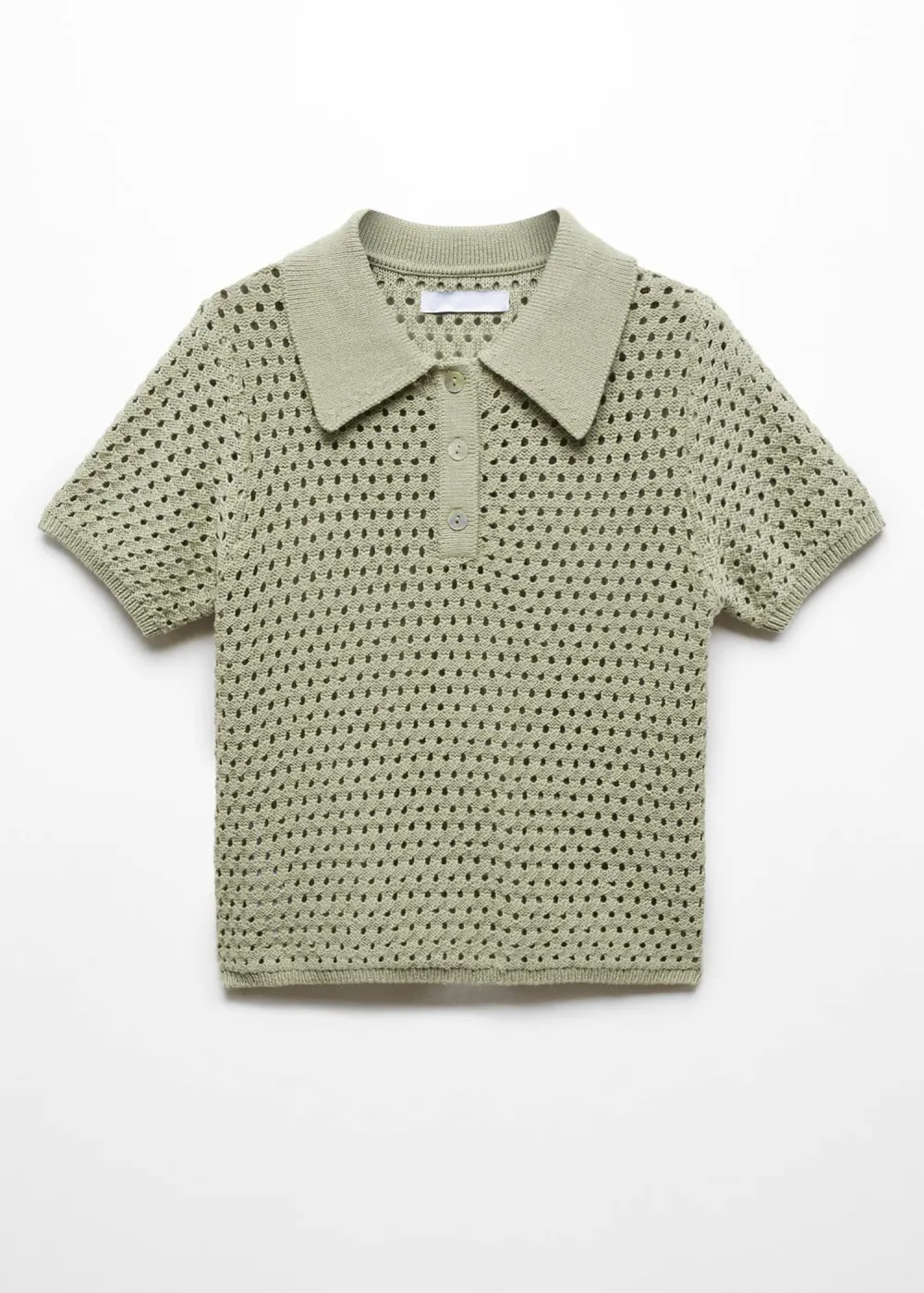 Openwork knit polo