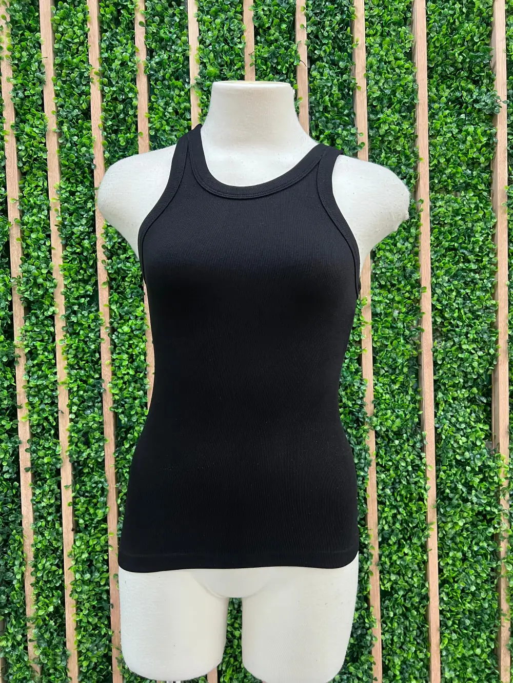 Long Seamless High Neck Tank Top