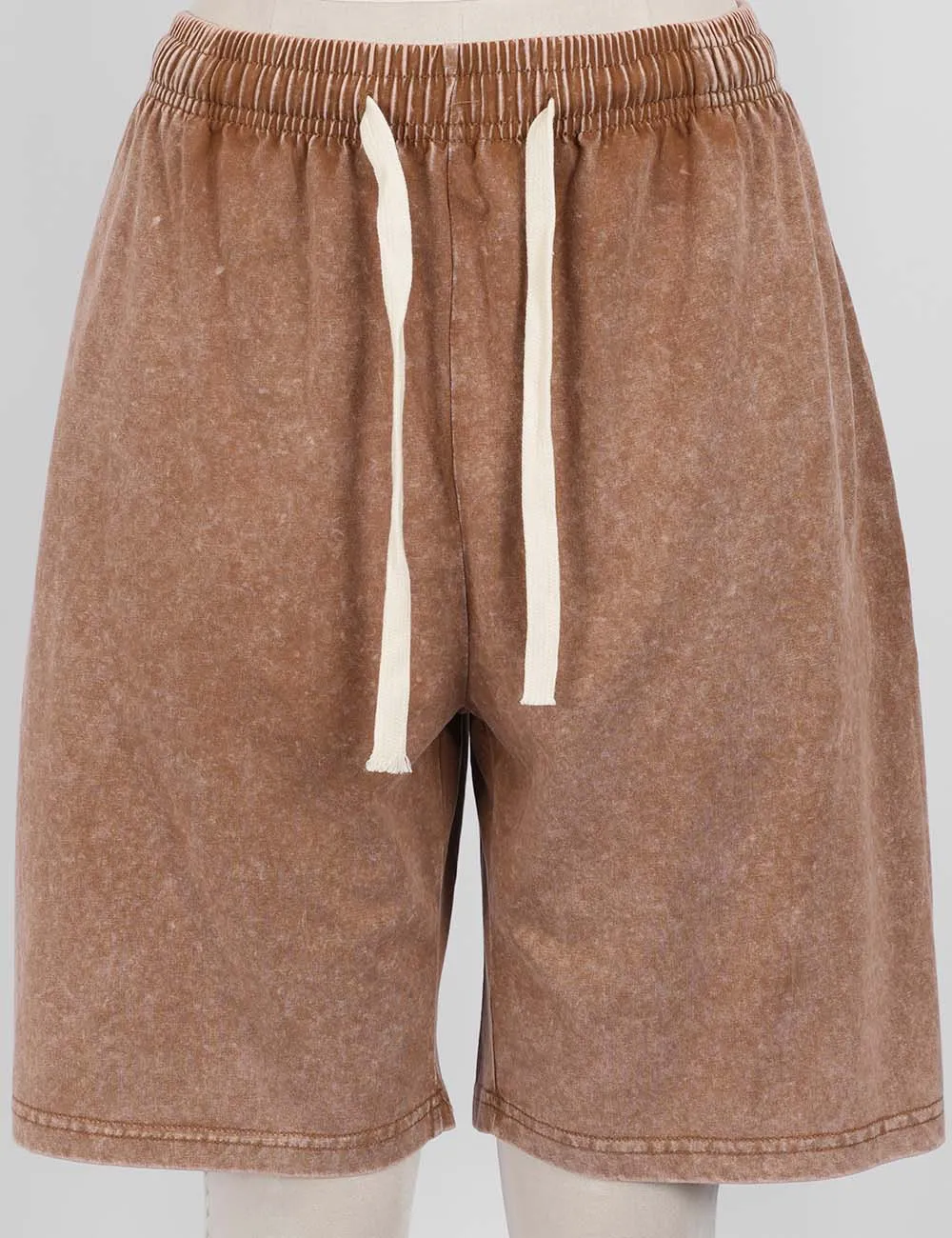 Vintage Washed Elastic Wide Leg Shorts