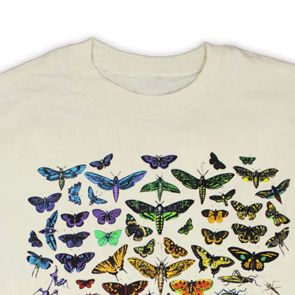 Butterfly Print Round Neck Long Sleeved Women's Top