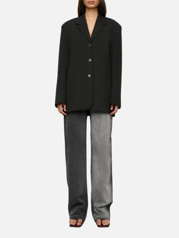 Button Up Blazer with Buckle