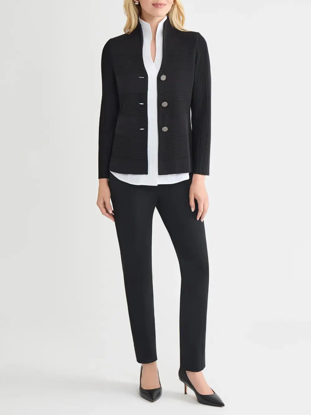 Modified Mandarin Neck Slim Fit Jacket