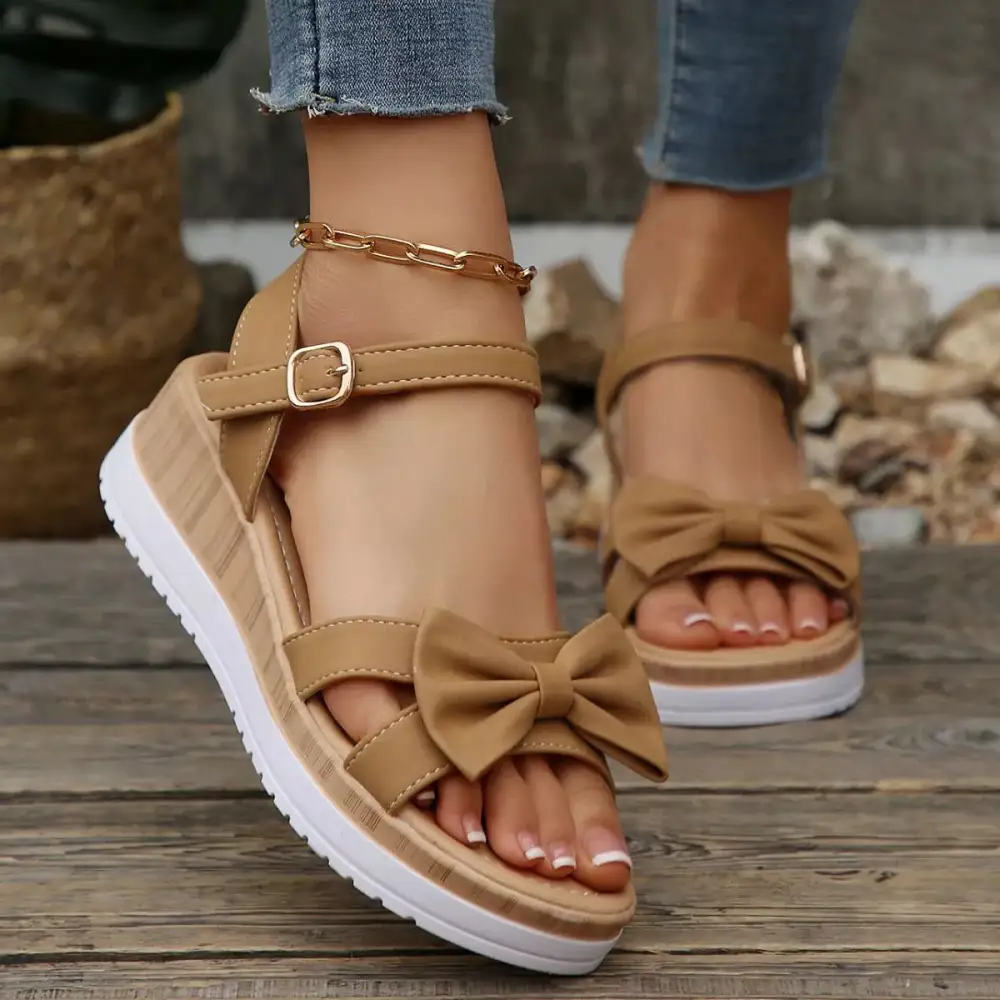 Wedge Bow Sandals