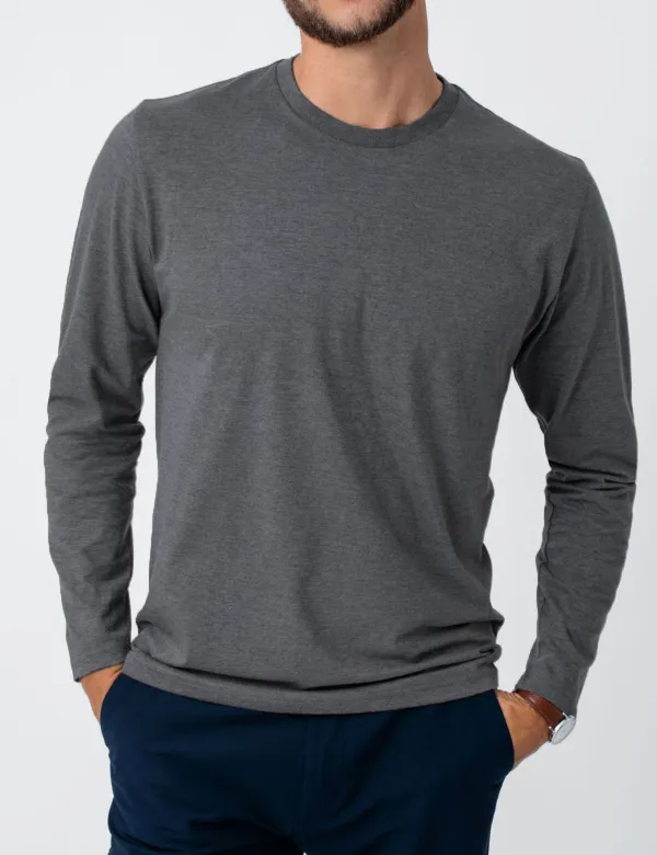 Carbon Grey Long Sleeve Crew