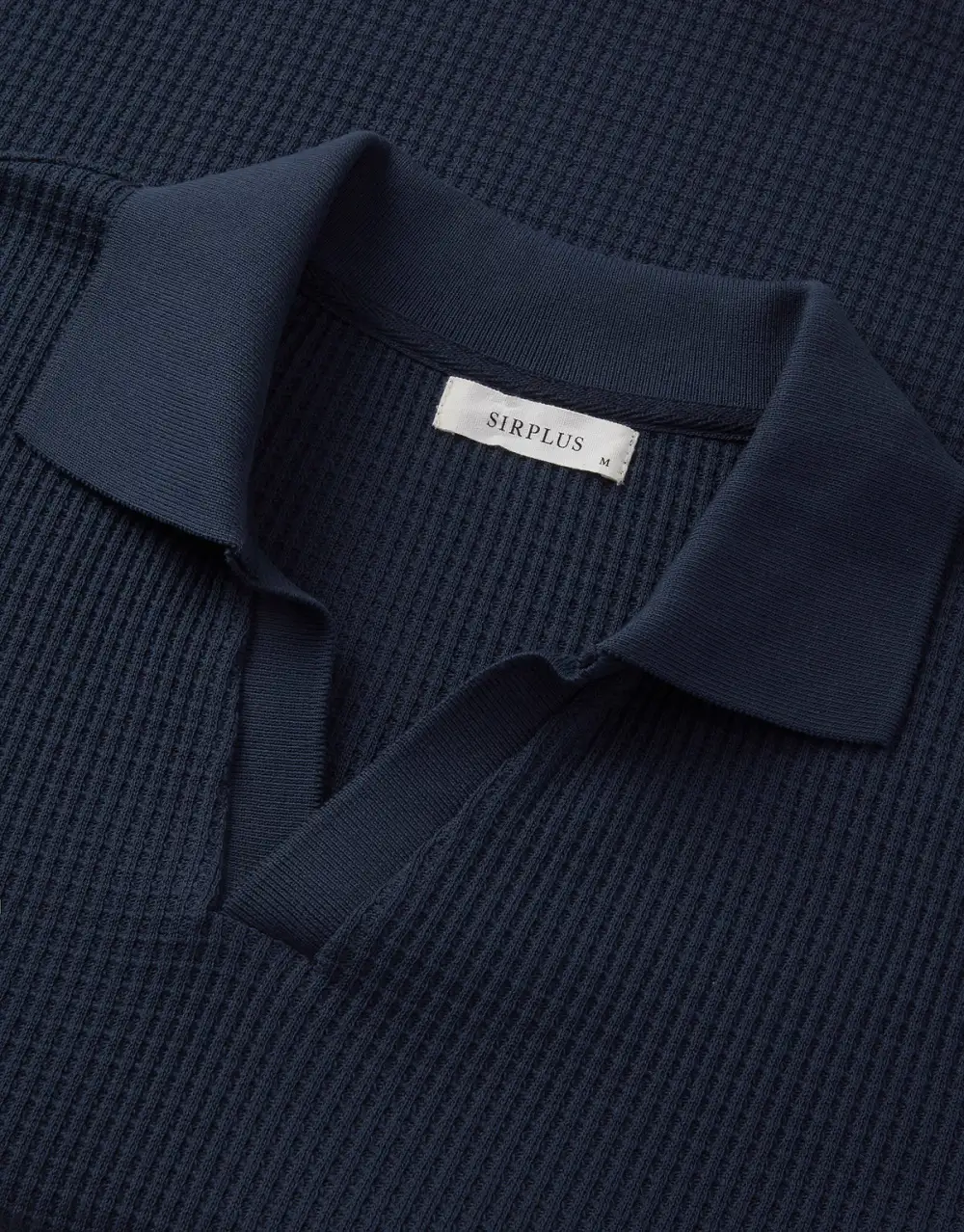 Navy Jersey Waffle Resort Polo