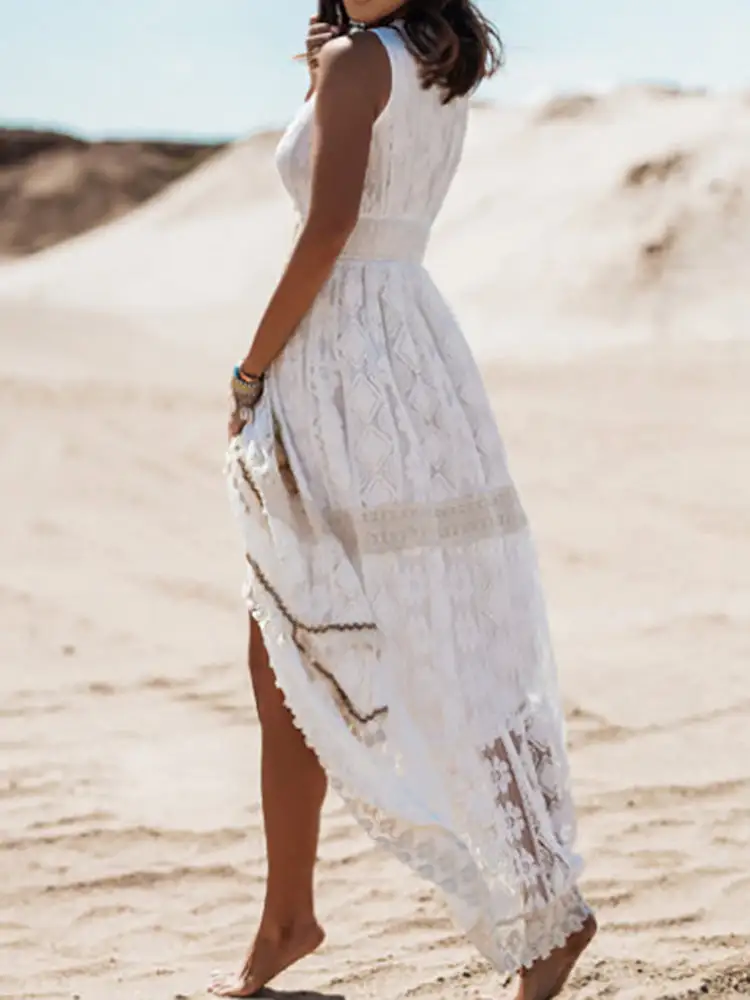 Boho Spirit White Maxi Dress