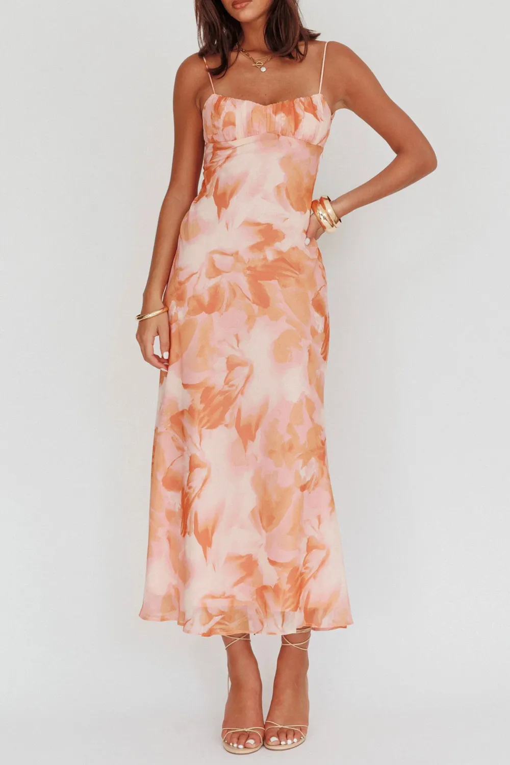 Fashionable Floral Casual Long Dress