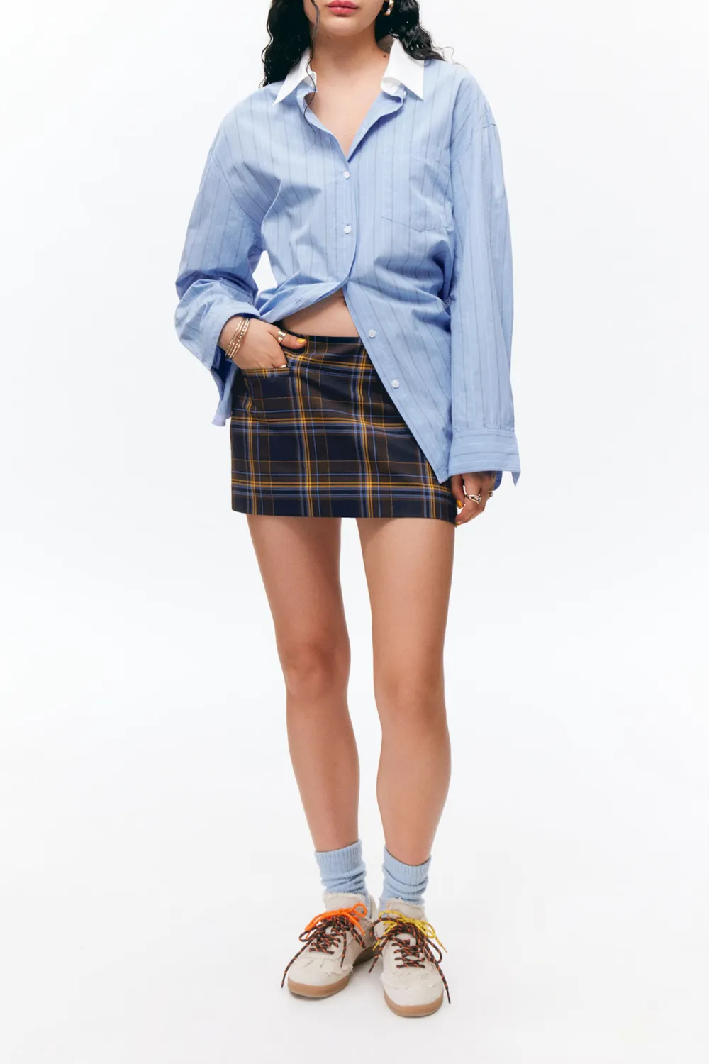 Button Up Drop Shoulder Shirt