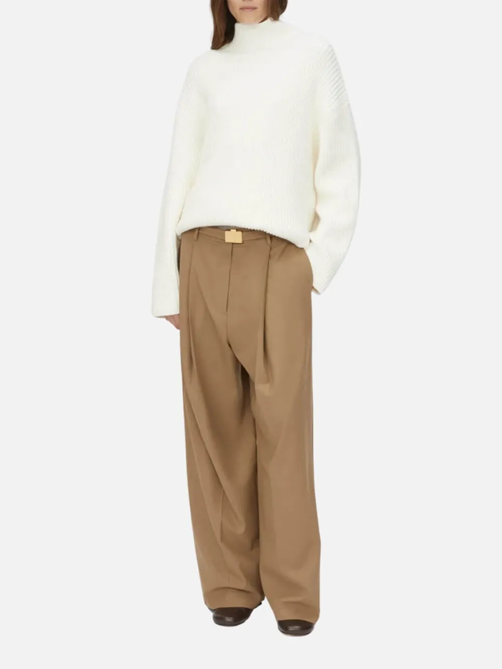 Contrast Stripe Wide Leg Pants