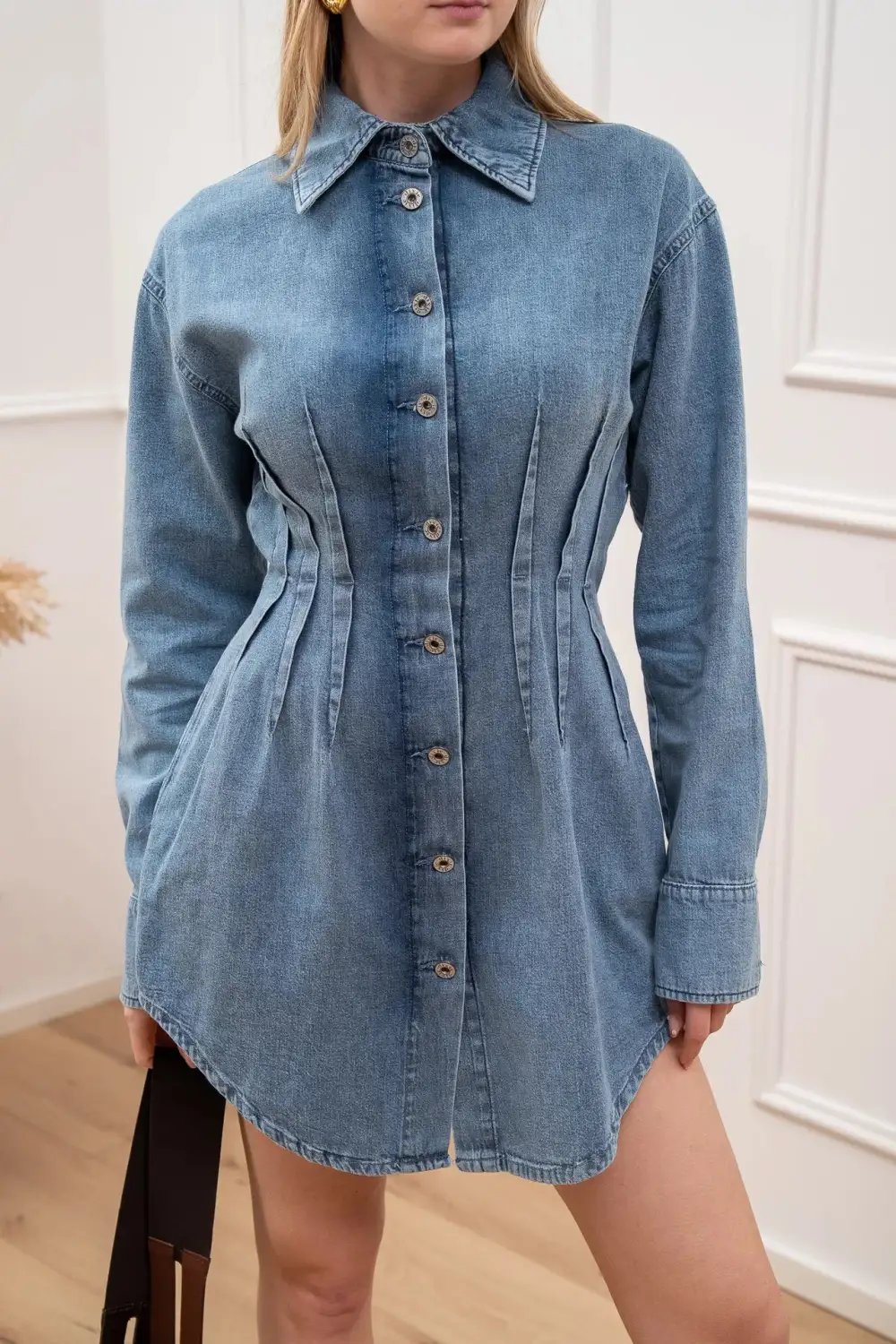 Minimal Long Sleeve Cotton Dress