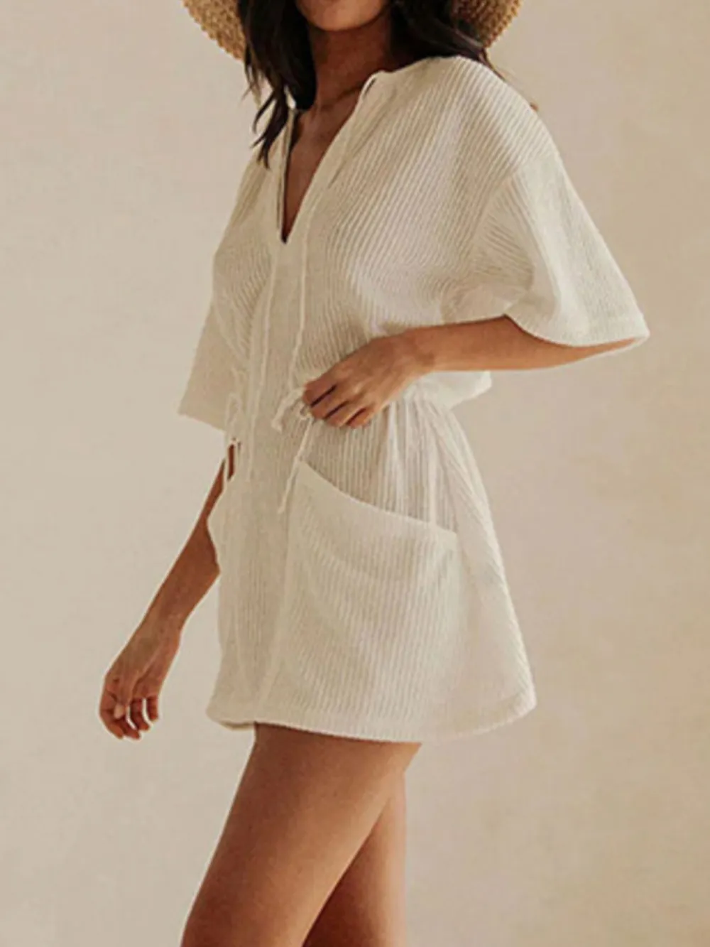 Structured Shape Short Sleeve Dress