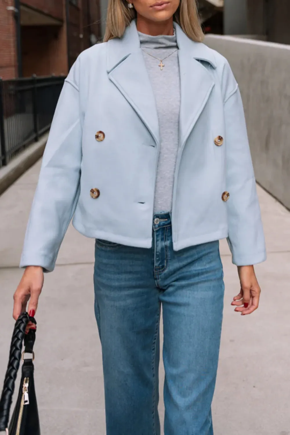 Double-Breasted Lapel Jacket