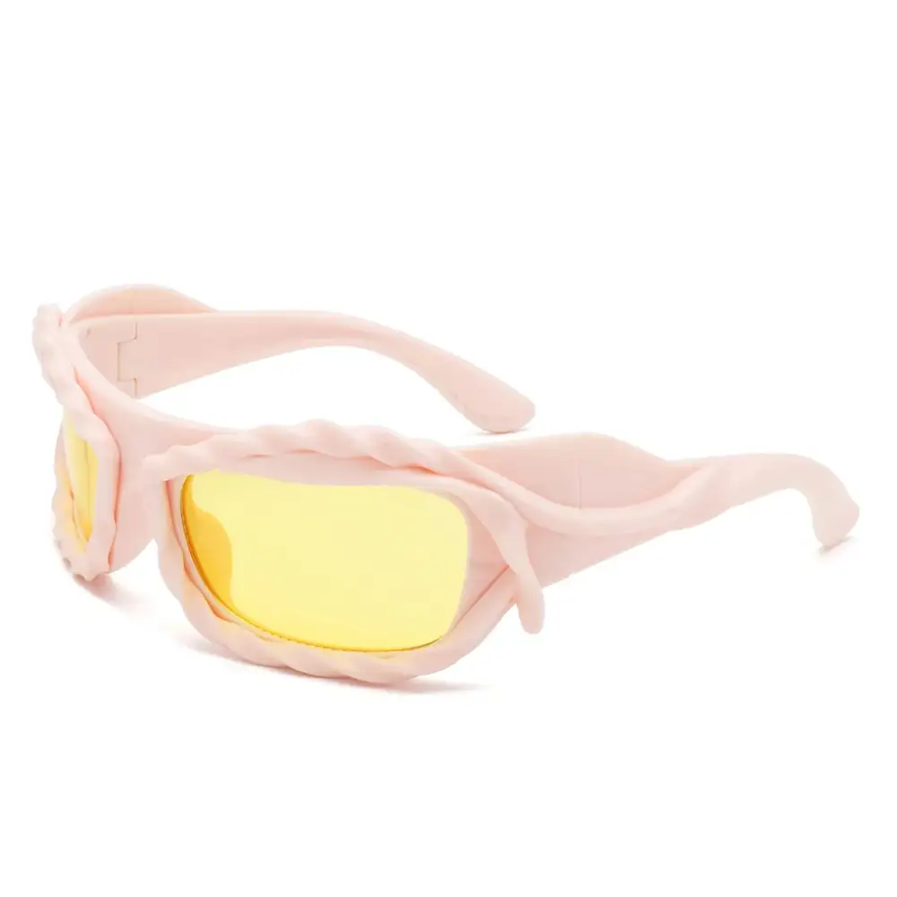 Glossy Rectangle Frame Sunglasses