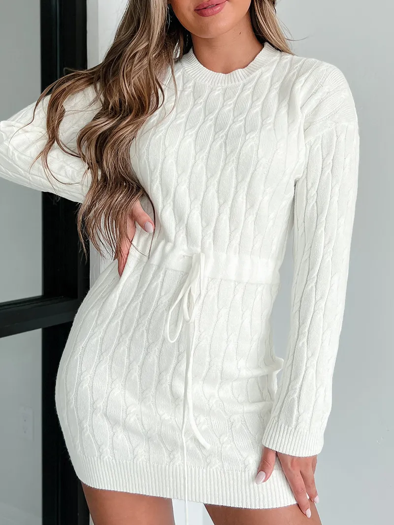 Women Casual Elegant Sweaters Dress