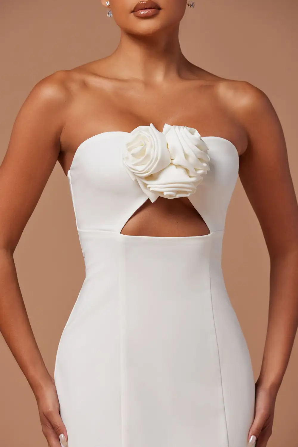 Sophia Grace Rose Mini Dress - White