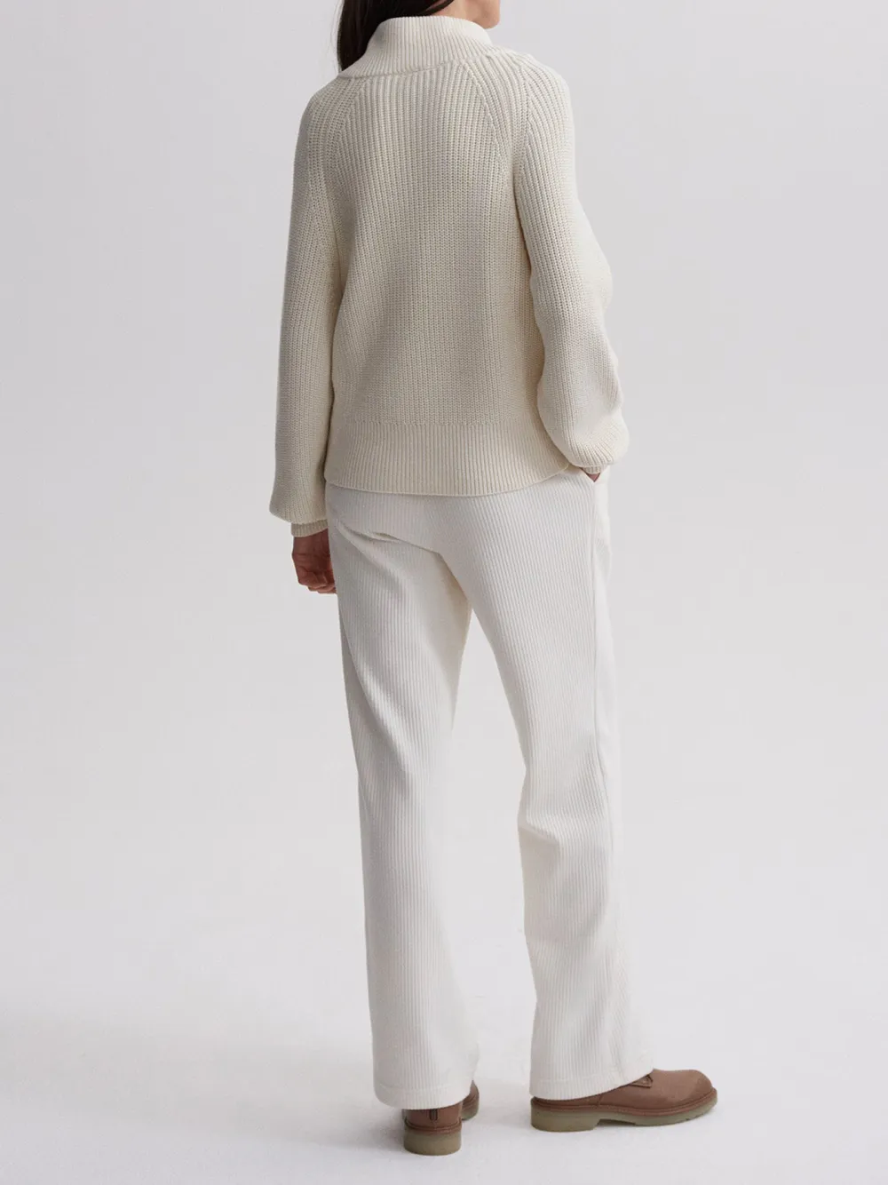 Cotton Half-Zip Knit Jackets