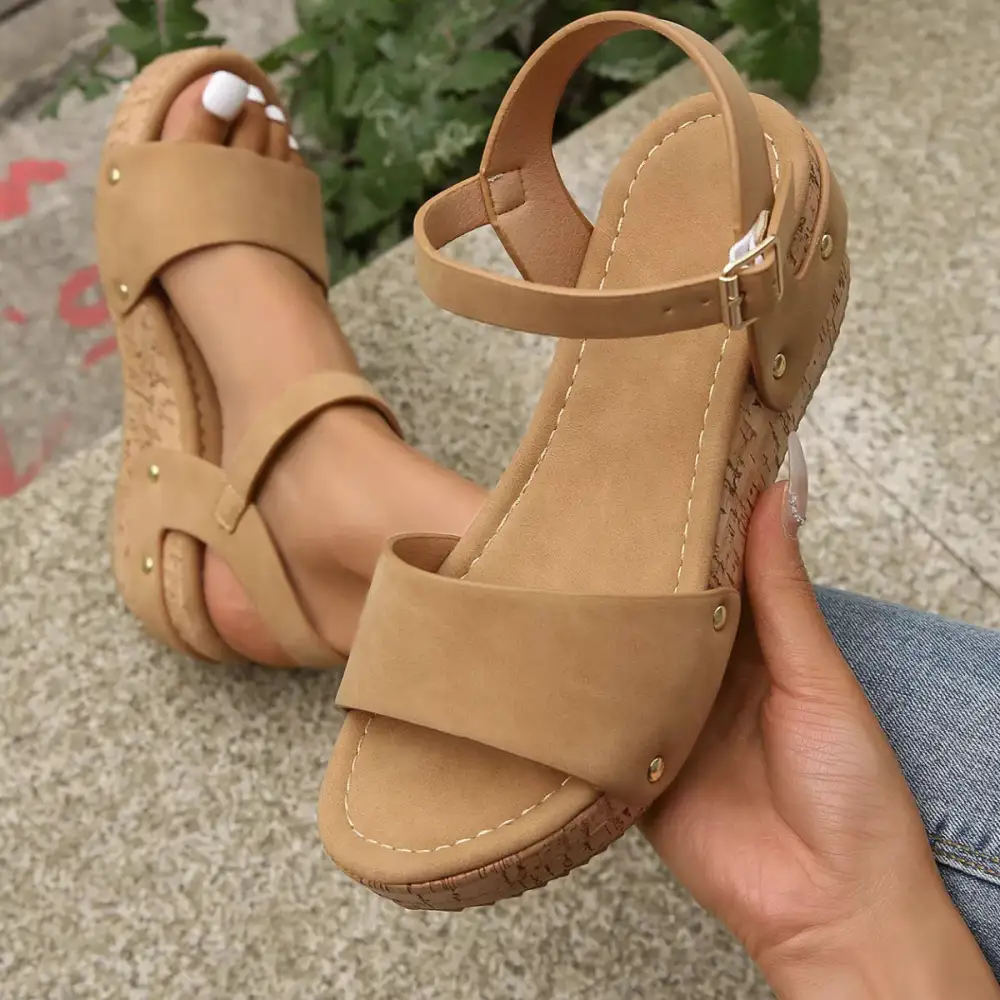 Classic Ankle Strap Wedge Sandals