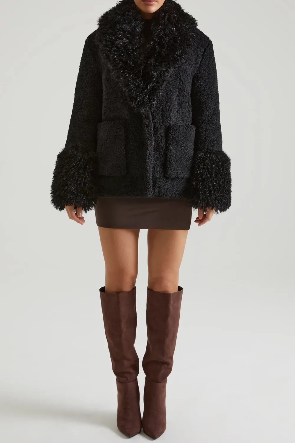Ladies Loose Thickened Lamb Wool Coat