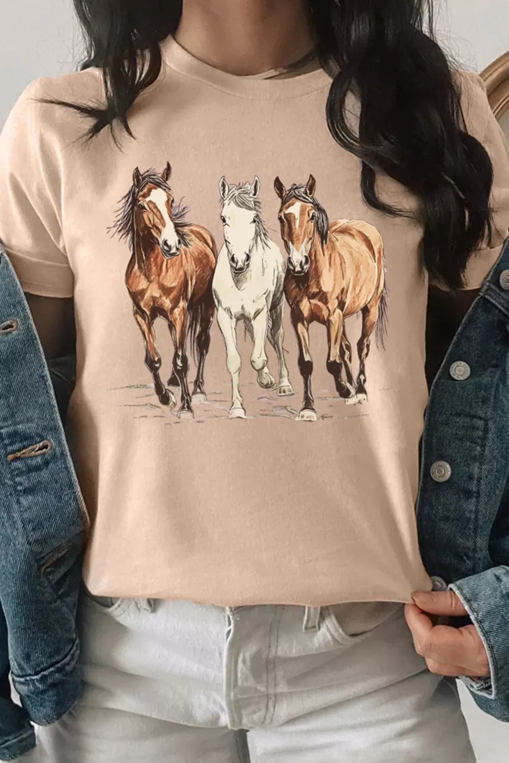 Gallant Horses Printed Casual Tee
