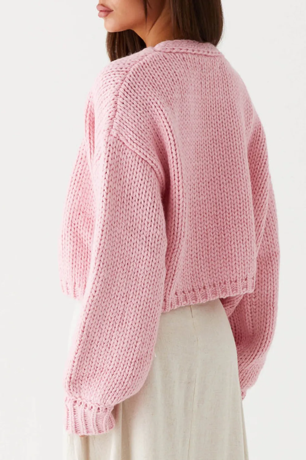 Knit Cardigan - Pink