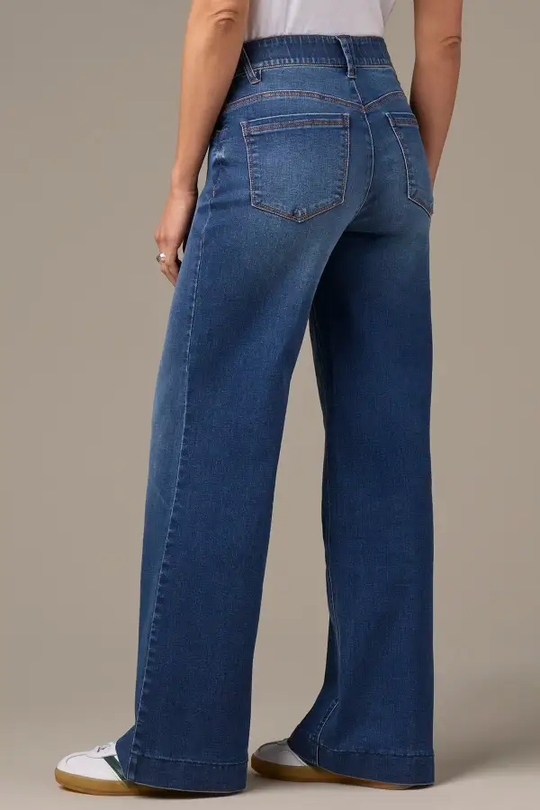 Petite High Rise Wide Leg Jeans