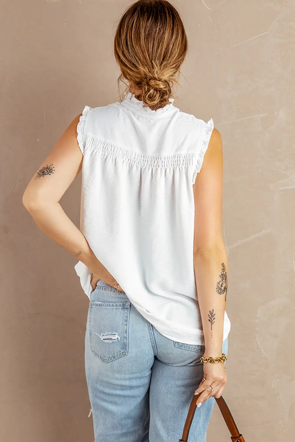 Frilled Tank Top Buttons