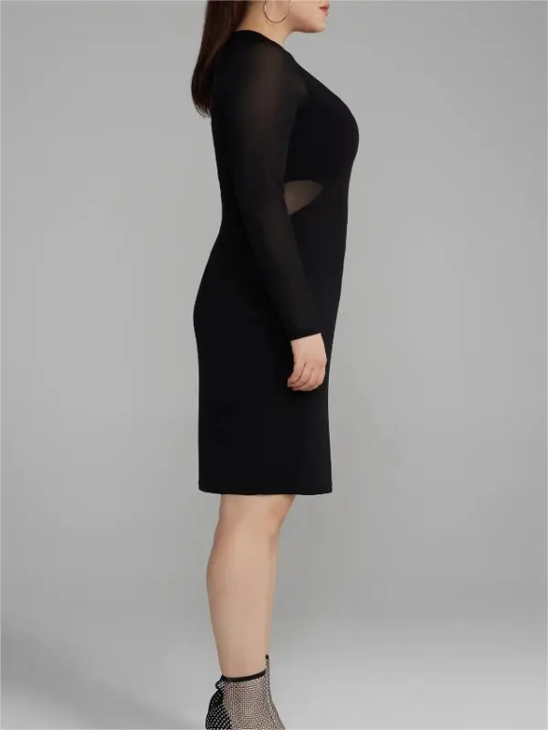 Mesh Detail Bodycon Dress