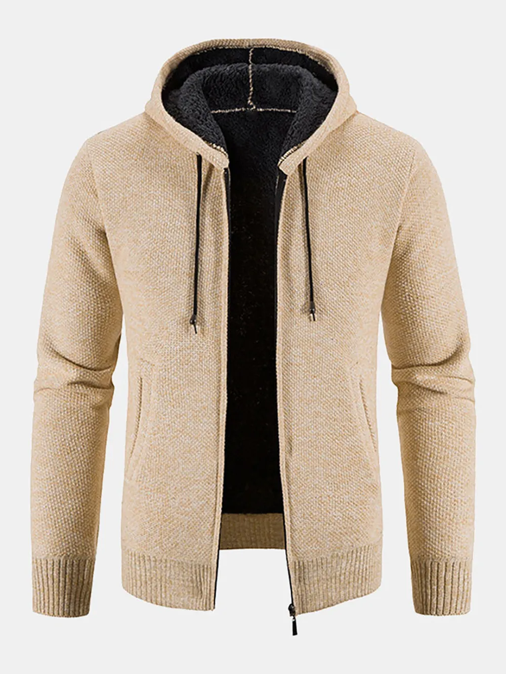 Man Zip Up Hooded Cardiganr
