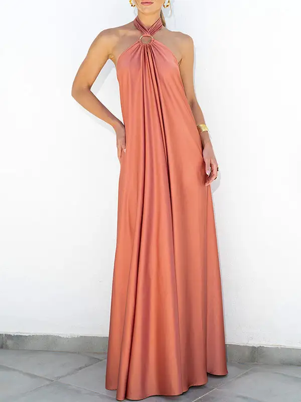 Backless Neck Maxi Dress