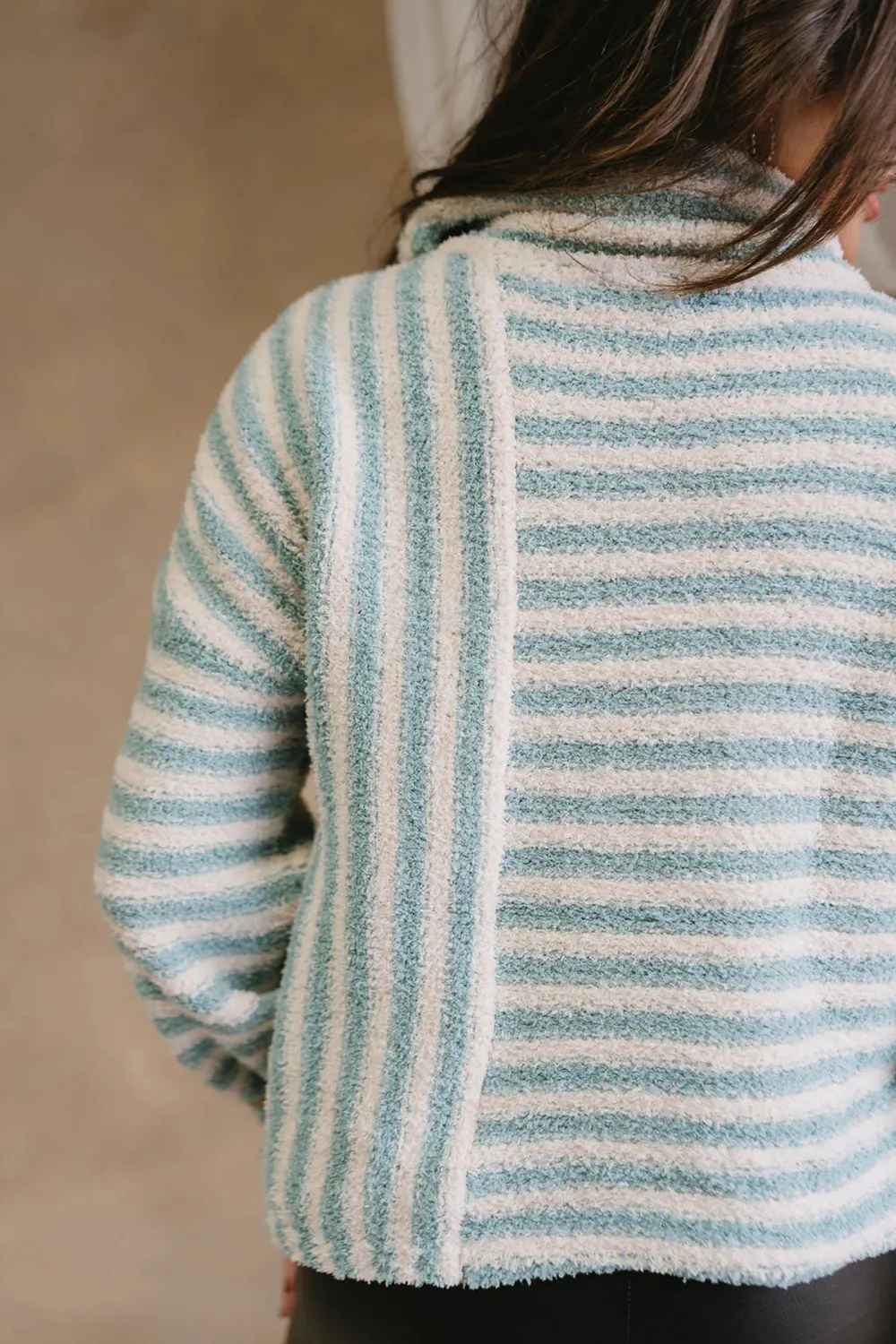 Striped High Neck Sweater