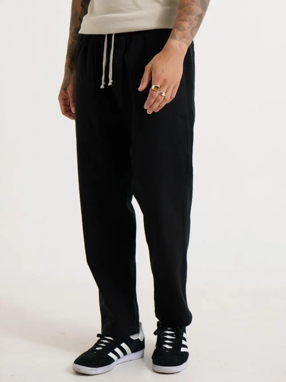 Simple And Comfortable Slim Black  Pant