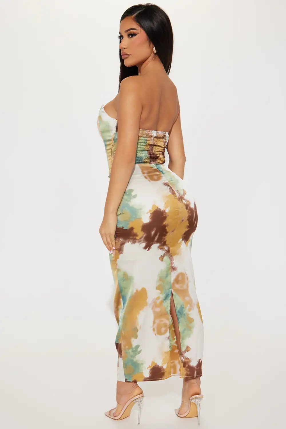 Here And Ready Skirt Set - Brown Combo