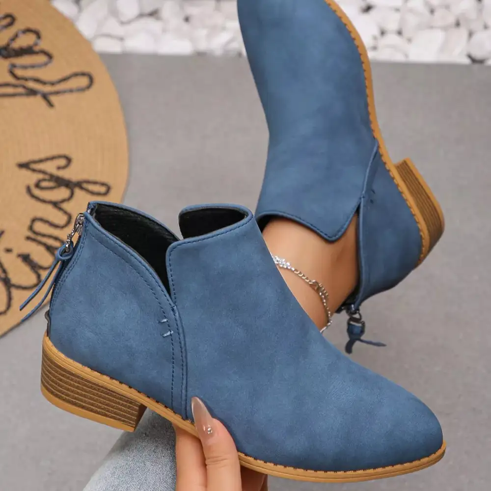 Versatile Pointed Toe Block Heel Boots
