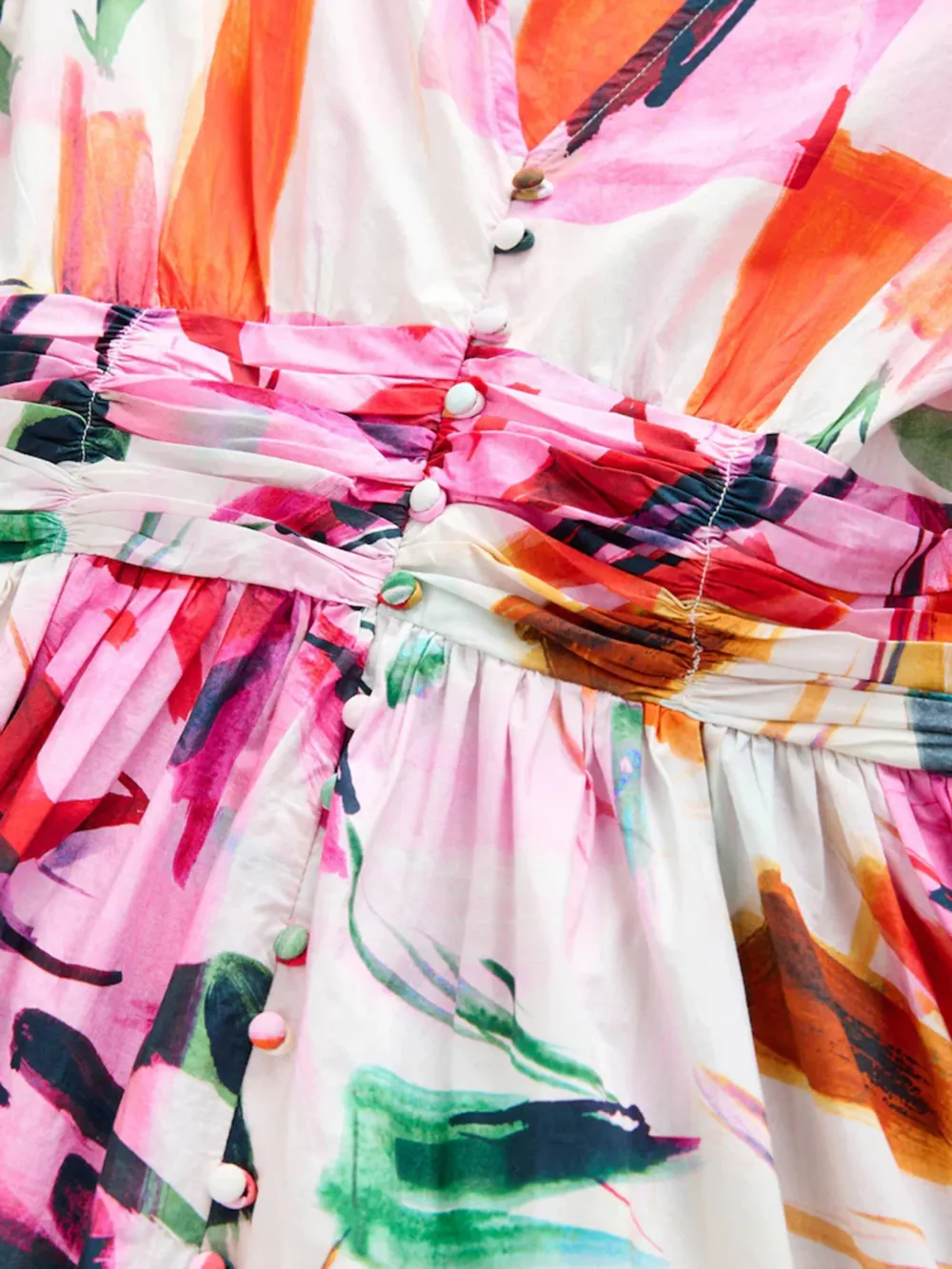 Elegant And Flowing Puff Sleeve Floral Printed Dress