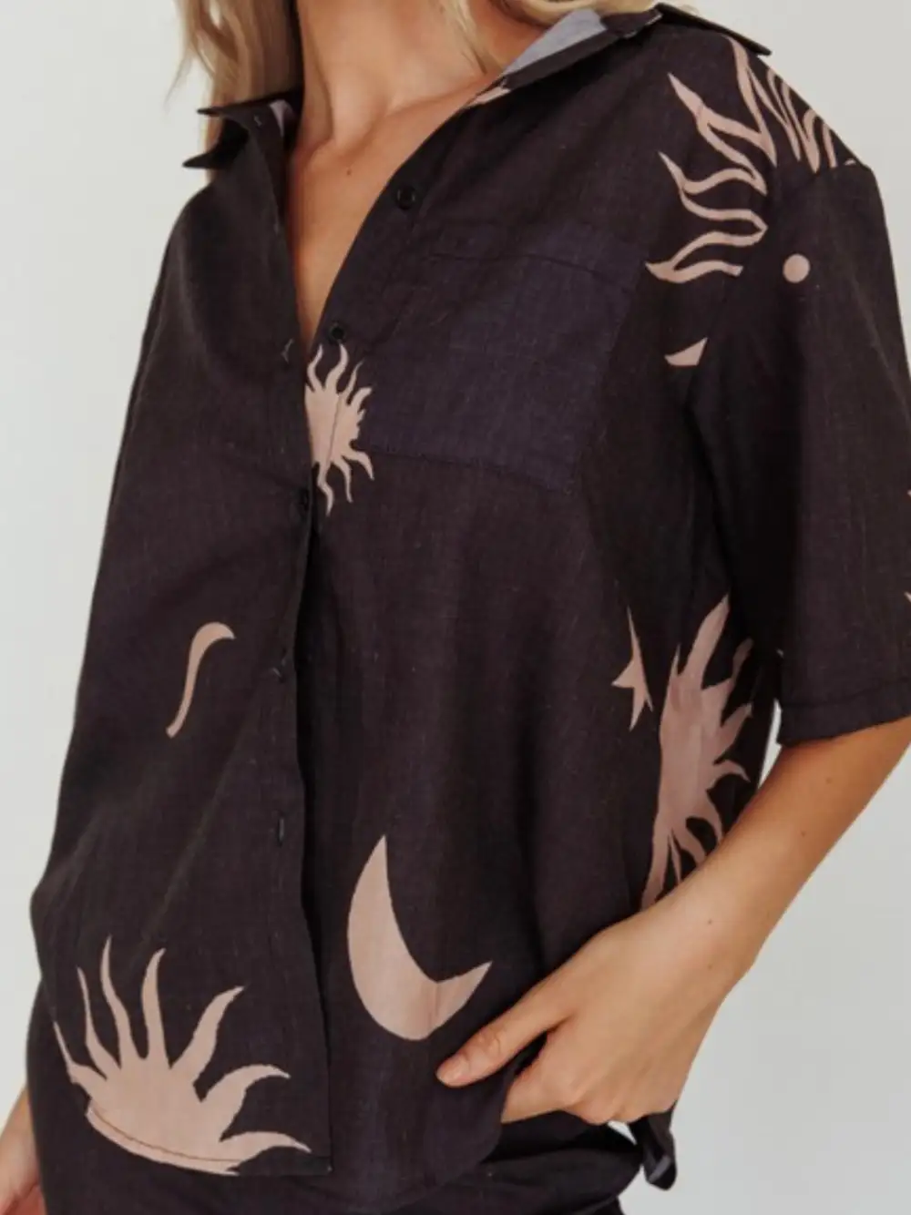 Sun Moon Printed Top