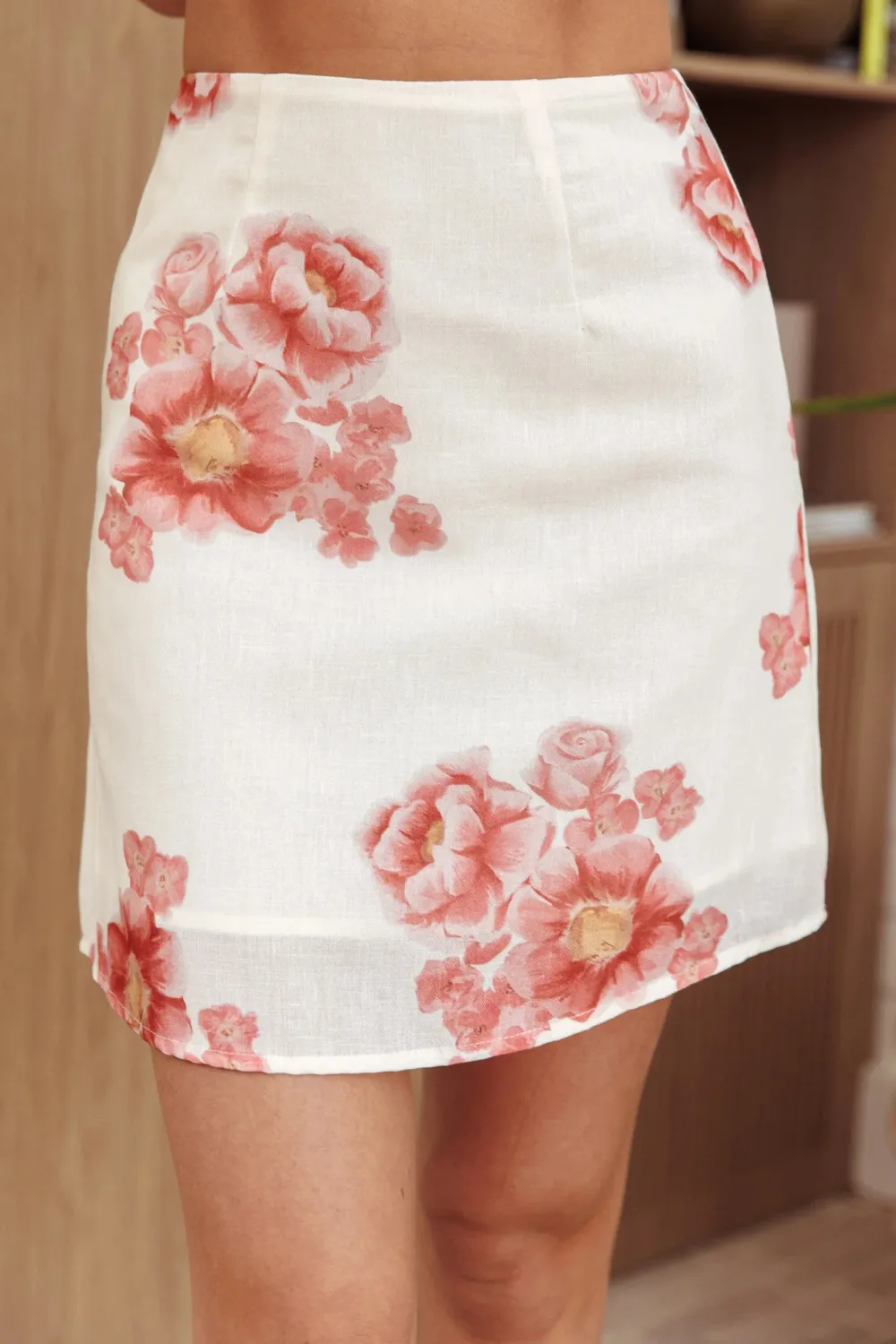 Gentle Floral Print Women's Hip Skirt