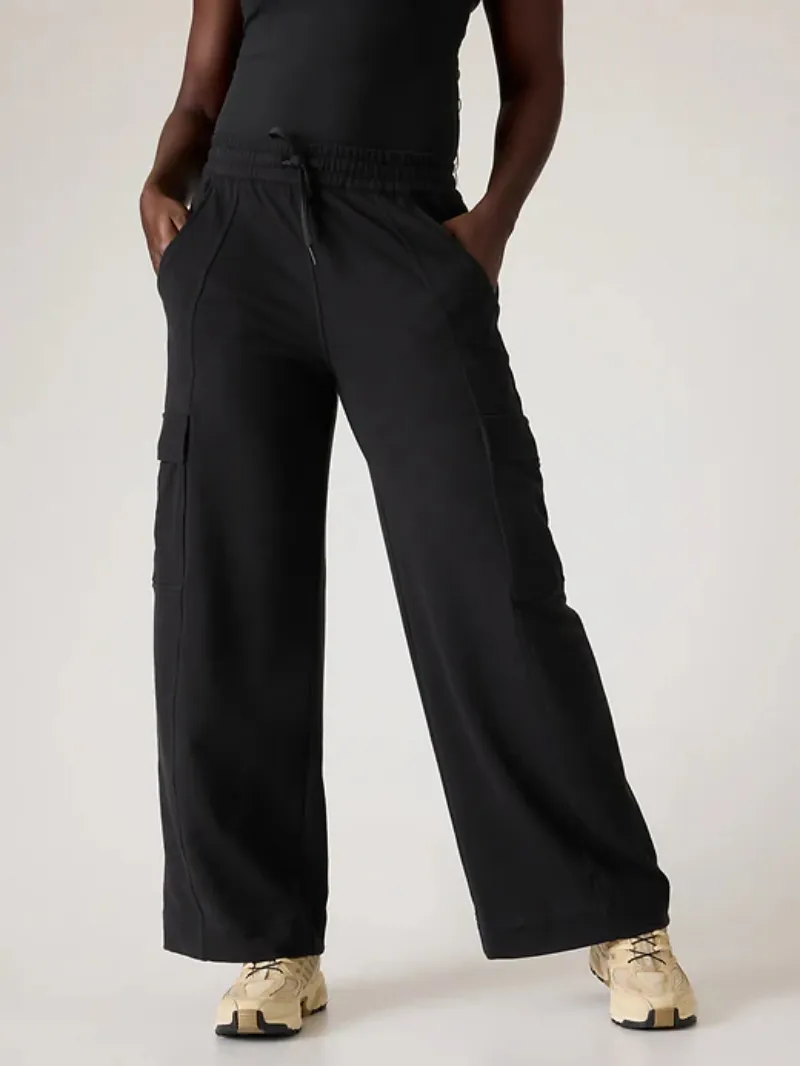 RETROTERRY WIDE LEG CARGO PANT