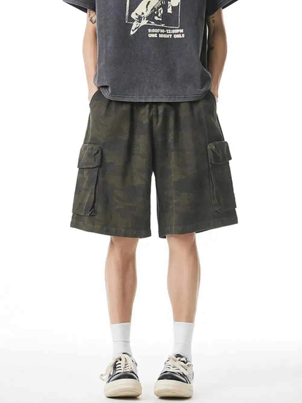 Lightweight Cotton Blend Casual Shorts