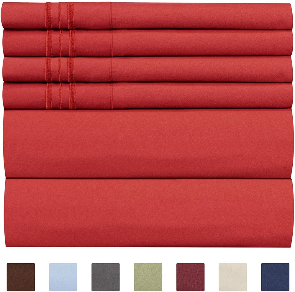 4/6 Piece Bed Sheets Set- Extra Soft - Deep Pockets - Easy Fit - Breathable /Cooling - Wrinkle Free