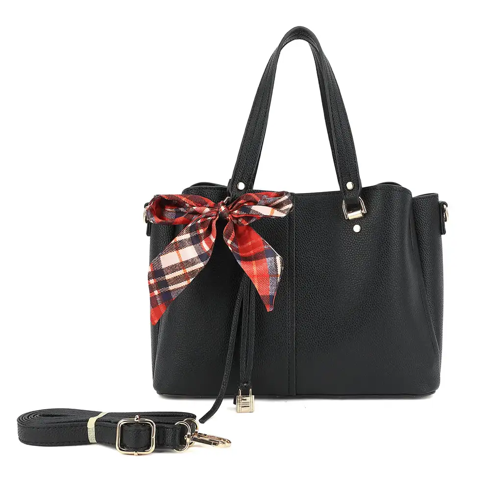 Triple Compartment Satchel Bag