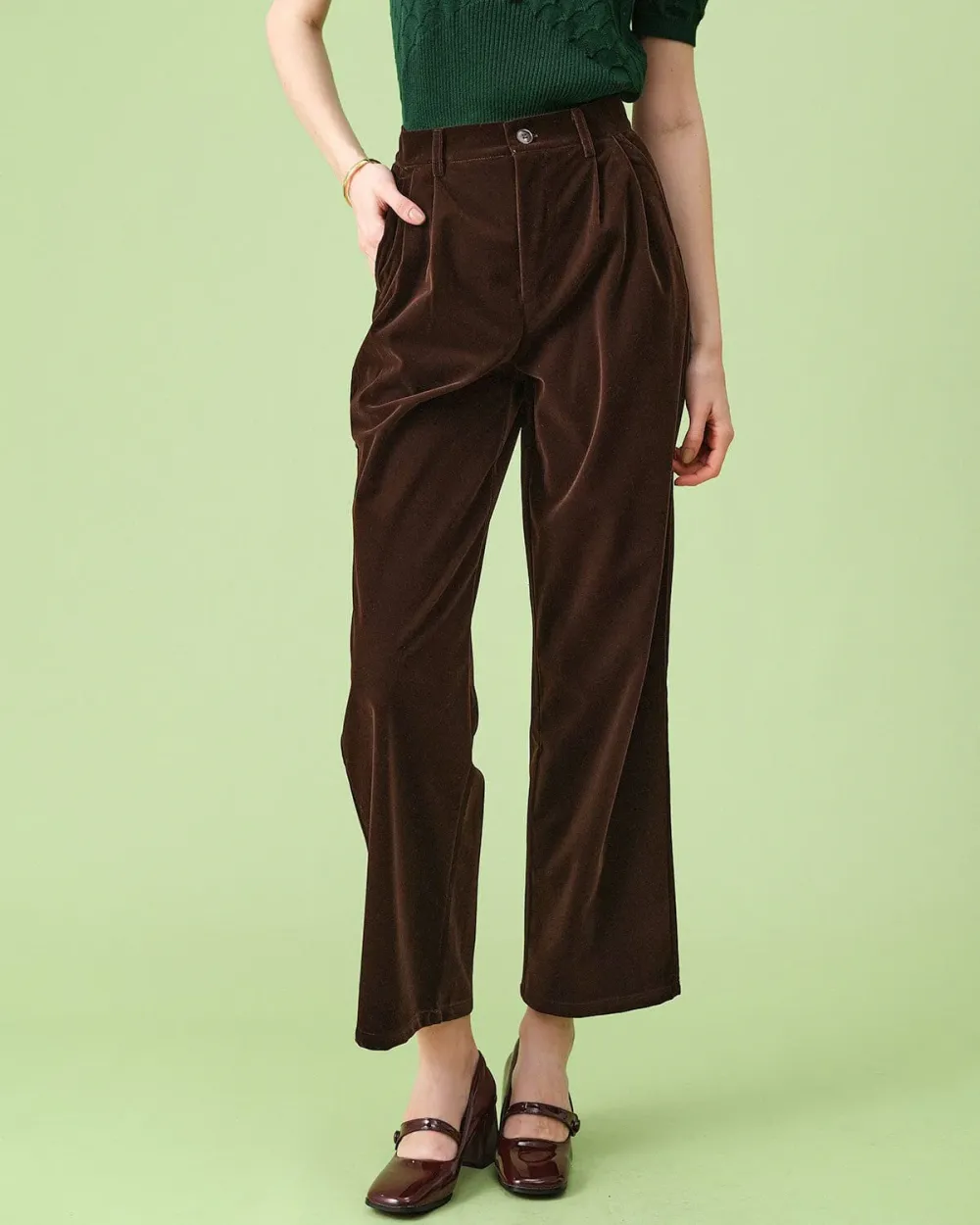 The High Waisted Pleated Wide Leg Pants