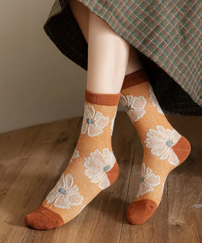 Handmade Thick Jacquard Socks