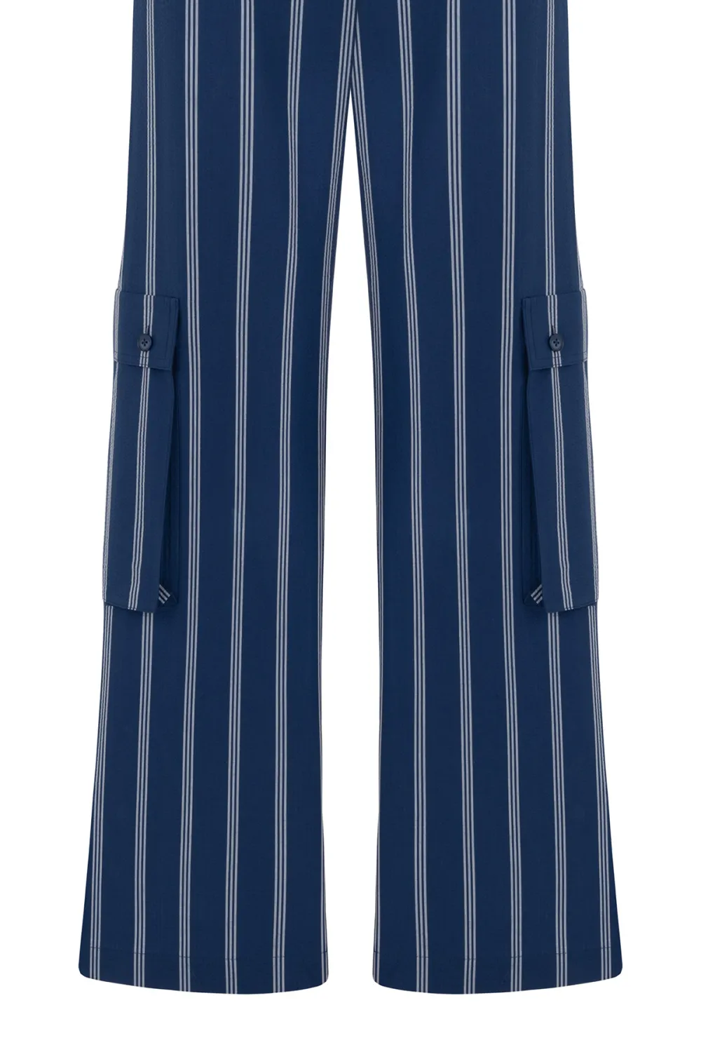 Palazzo Pants-Blue Striped