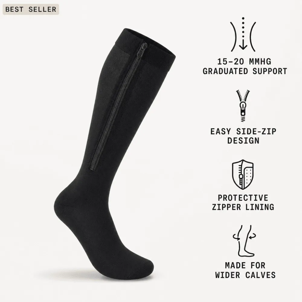 VenoEase Zip Up Compression Socks
