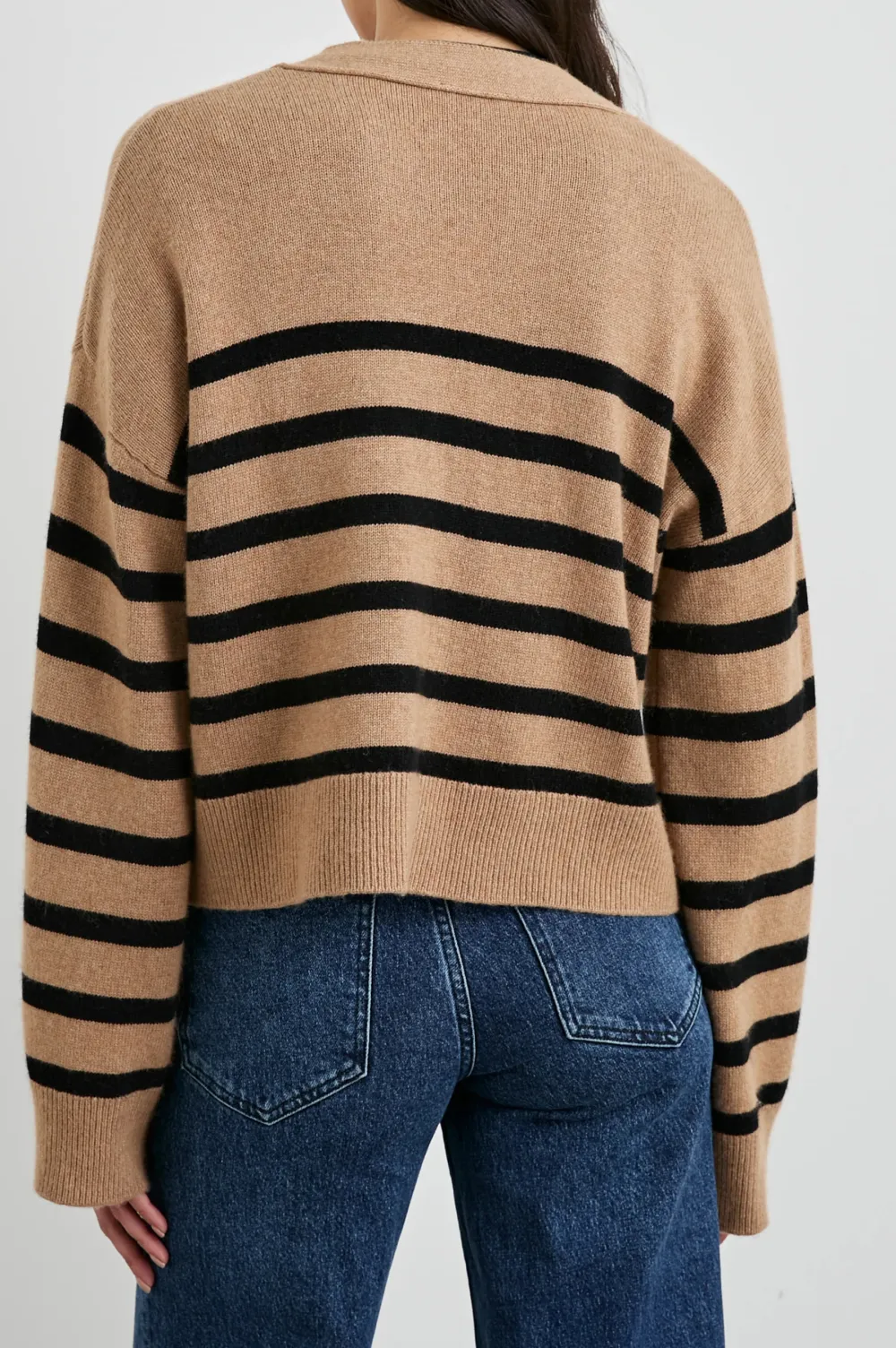 V-Neck Solid-Color Plush Warm Cardigan