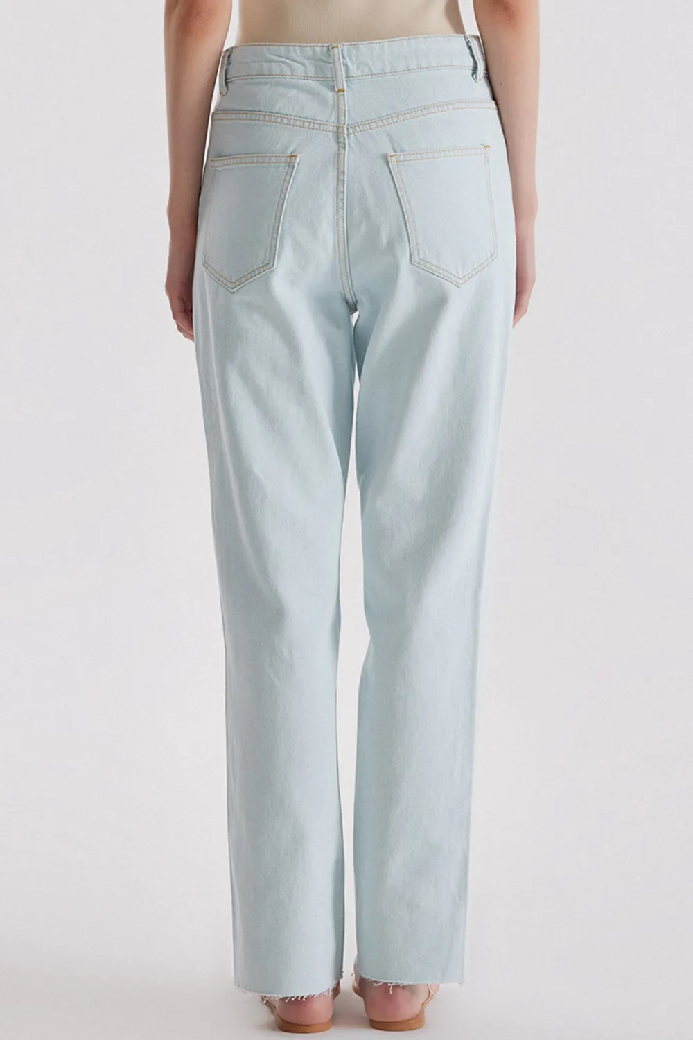 Straight-Leg Denim Pants