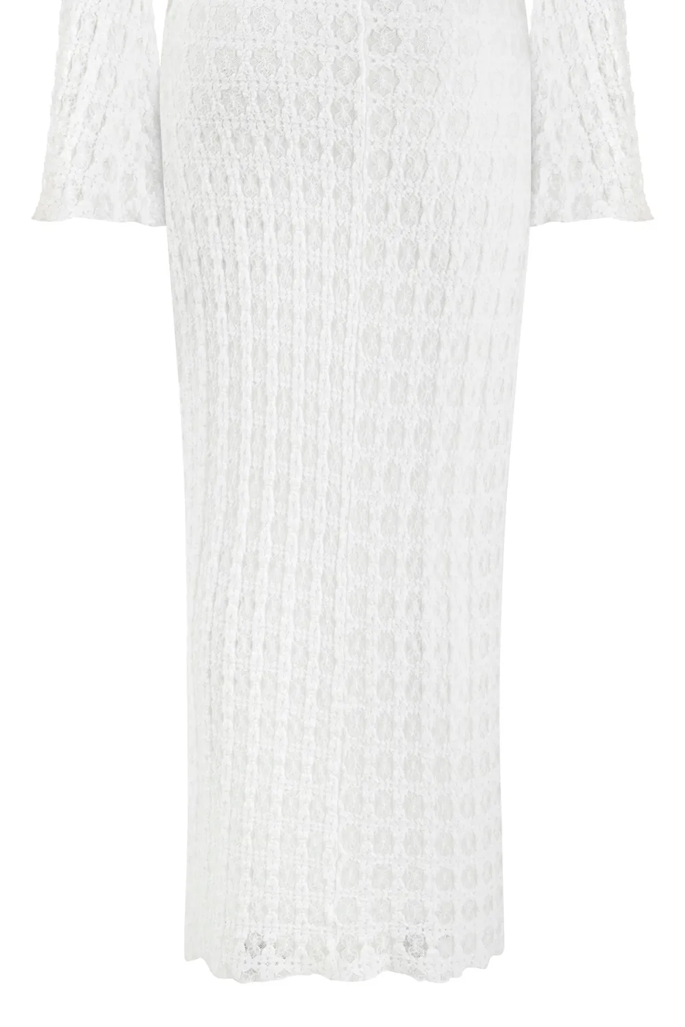 Long Sleeve Maxi Dress-White