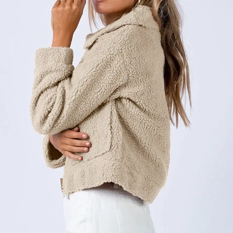 Long-sleeve Collared Sherpa Jacket