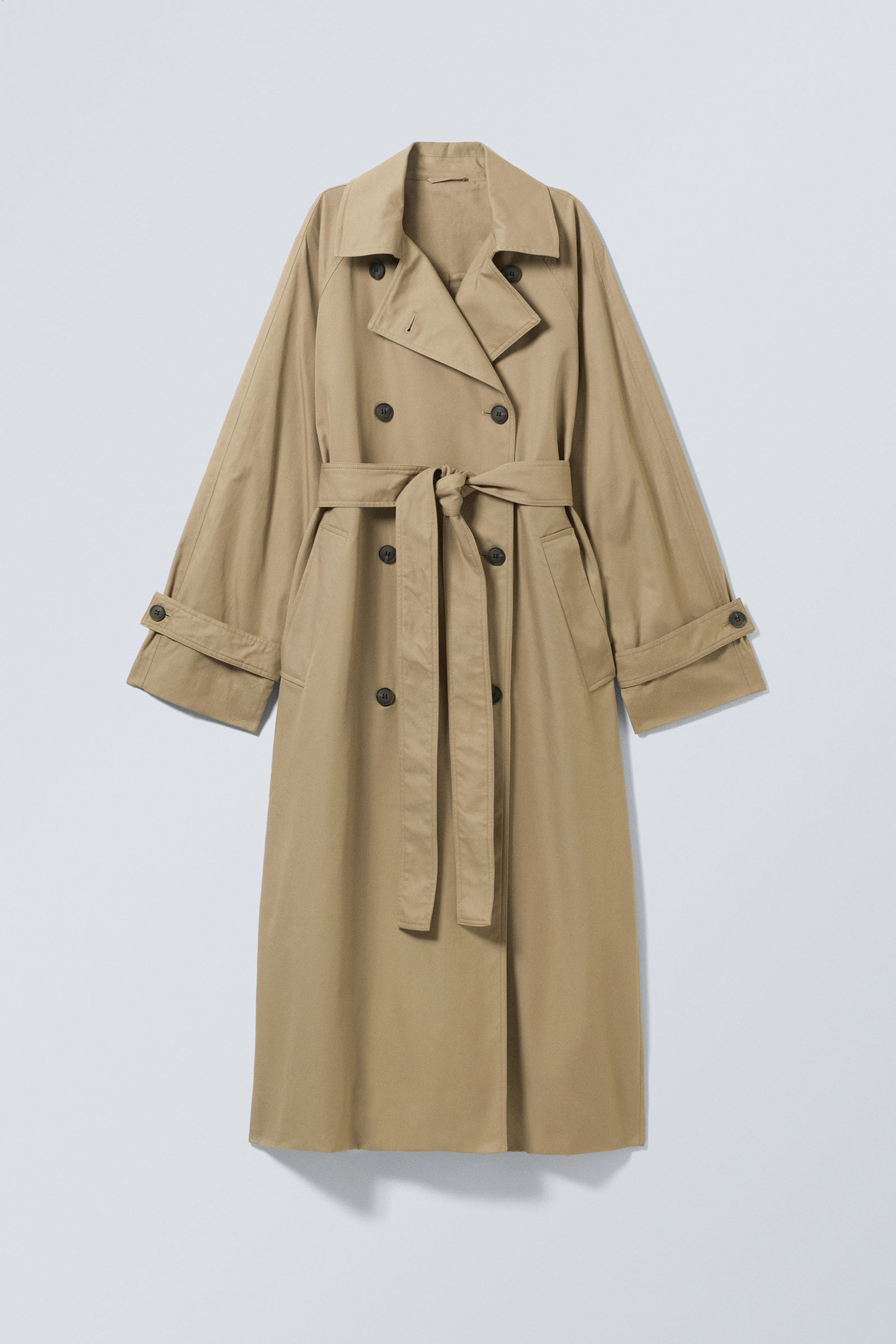 Tied Button Up Long Coat