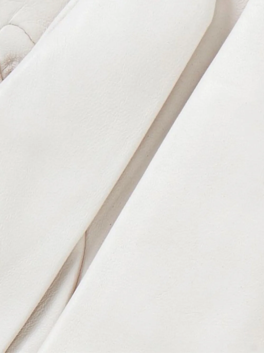 Elegant White Leather Gloves